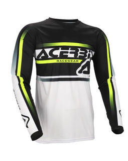 Conjunto Acerbis MX Linear (Camiseta + Pantalón) Negro/Blanco/Amarillo | MOTOBIKE RIOJA