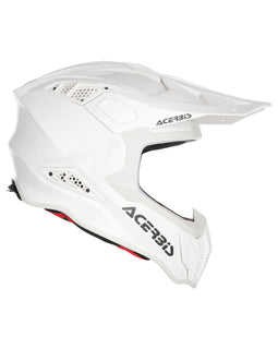 Casco Acerbis Airstrike FIM Racing #2 de carbono en blanco, perfil lateral