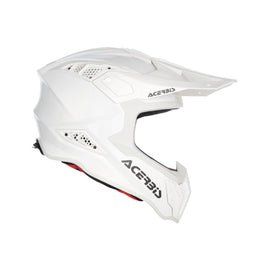 Casco Acerbis Airstrike FIM Racing #2 de carbono en blanco, perfil lateral