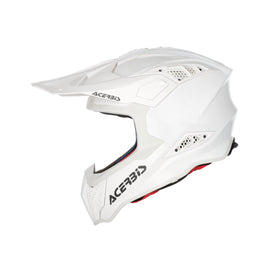 Casco de motocross Acerbis Airstrike FIM Racing #2 de carbono en blanco, homologado ECE 22.06 y FIM