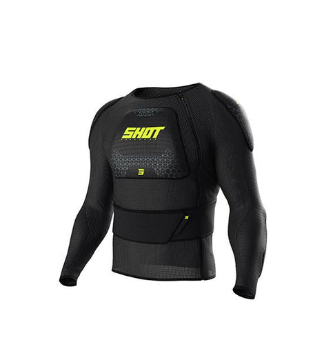 Peto Protector Infantil SHOT Airlight Kid (Negro/Amarillo Flúor) | MOTOBIKE RIOJA