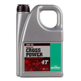 Aceite Motorex Cross Power 4T 10W/50 4L | Rendimiento Sintético para Motores 4T de Alta Prestación | MOTOBIKE RIOJA
