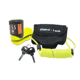 Candado de Disco para Moto Global-Lock City 5.5 (Pin 5.5mm) Amarillo | MOTOBIKE RIOJA