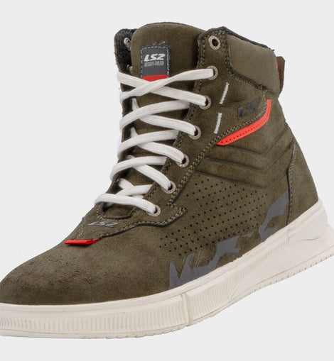 ZAPATILLAS LS2 CHROME MILITARY GREEN VERDE MILITAR