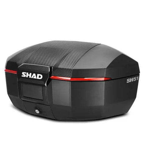 Baúl Top Case SHAD SH51 (Capacidad 2 Cascos) - Carbono | MOTOBIKE RIOJA