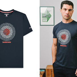 Camiseta Lambretta Target Geo Azul Marino para Hombre | MOTOBIKE RIOJA