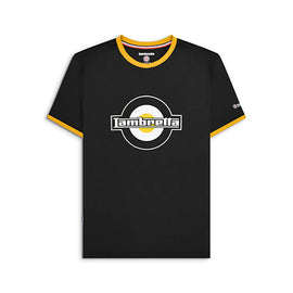 Camiseta Vintage Lambretta Original 60's Negra y Mostaza | MOTOBIKE RIOJA