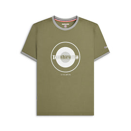 Camiseta Lambretta Target Logo Verde Army de Algodón para Hombre | MOTOBIKE RIOJA