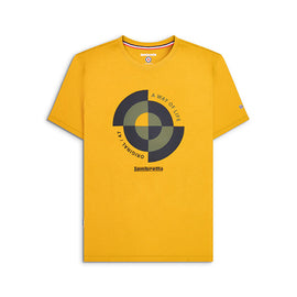 Camiseta Lambretta Target Quadrant Amarillo Mostaza para Hombre | MOTOBIKE RIOJA