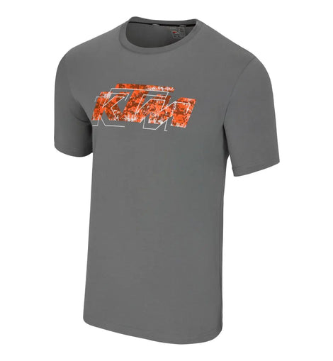 Camiseta KTM Logo Gris 2025 | Camiseta Unisex 50/50 Algodón–Poliéster - MOTOBIKE RIOJA