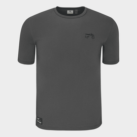 Camiseta Husqvarna Remote 2025 Gris | Bordado Exclusivo 50/50 Algodón–Poliéster | MOTOBIKE RIOJA