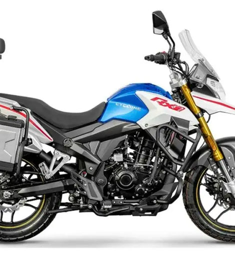 Cyclone RX1 PRO 2025 125 cc | Moto Trail con TCS, ABS, Pantalla LCD y Maletas 3×