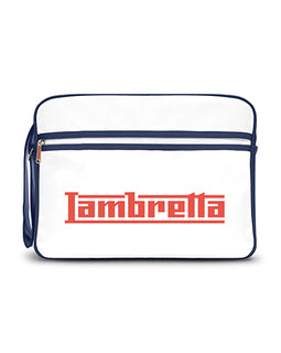 Bolsa de Vuelo Lambretta Clásica Vintage Azul y Blanca | MOTOBIKE RIOJA