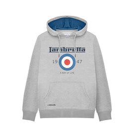 Sudadera con Capucha Lambretta Target 1947 Gris Mármol | MOTOBIKE RIOJA