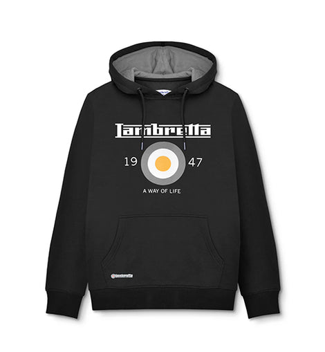 Sudadera con Capucha Lambretta Target 1947 Gris | MOTOBIKE RIOJA