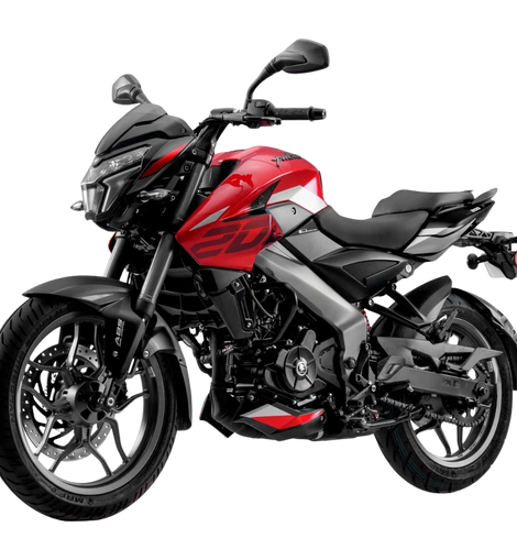 Moto Naked Bajaj Pulsar NS 200 en color rojo