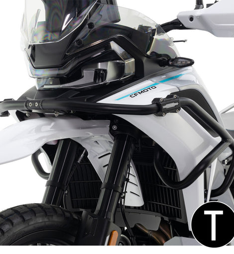 Barras de Protección de Carenado Crosspro (Aluminio) - CF Moto MT-X 1000 (2026) - Negro | MOTOBIKE RIOJA