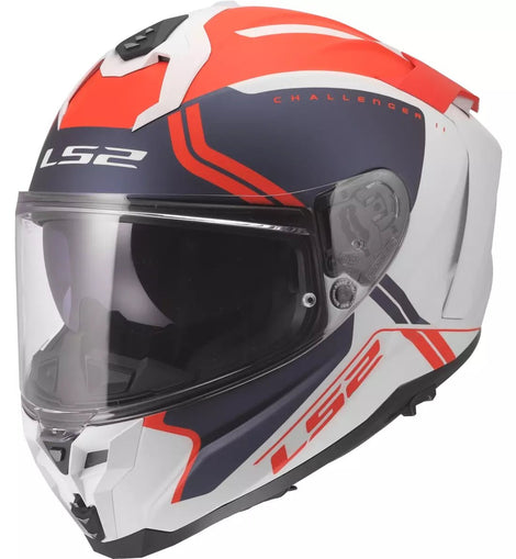 Casco Touring LS2 FF817 Challenger II Titan Blanco Azul Rojo | MOTOBIKE RIOJA