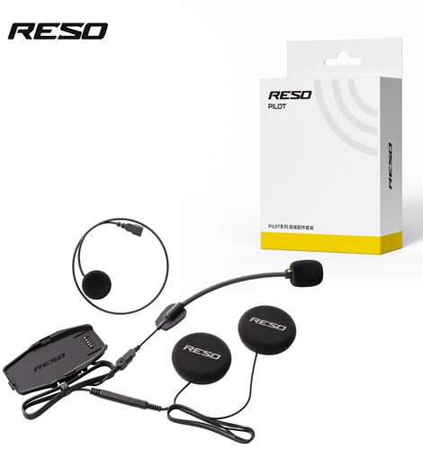 Kit segundo casco RESO Pilot Pro y Neo con caja, soporte, altavoces y micrófono