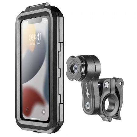 Soporte Smartphone Interphone Quiklox – Funda Rígida 6,5″ Antichoque con Soporte de Manillar