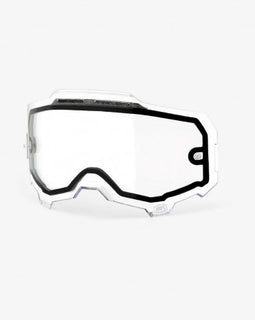 Lente de Recambio 100% Armega - Doble Ventilada (Transparente) | MOTOBIKE RIOJA