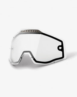 Lente de Recambio 100% Dual Vented - Transparente (Compatible Racecraft / Accuri / Strata) | MOTOBIKE RIOJA